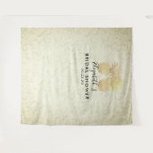 Bruidsfeest Foto Achtergrond Modern Gouden Ananas Wandkleed (Voorkant (horizontaal))