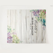 Bruidsfeest Foto Achtergrond Succulent Rustieke Ho Wandkleed (Voorkant (horizontaal))