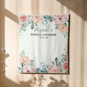 Bruidsfeest Foto Achtergrond Waterverf Bloemen Wandkleed