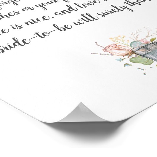 Bruidsfeest foto booth gast boek poster (Hoek)