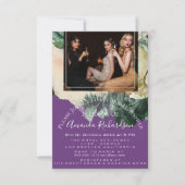 Bruidsfeest Foto Paarse Bloemen Verjaardag Meisjes Kaart (Voorkant)