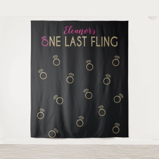 Bruidsfeest Fotobackdrop, Kippenfeest Wandkleed (Voorkant)