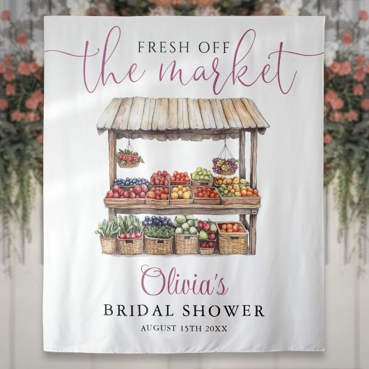 Bruidsfeest Fotobehang 'Fresh Off The Market' Wandkleed