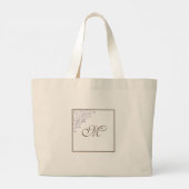 Bruidsfeest Franse Fleur de Lis Monogram Grote Tote Bag (Achterkant)