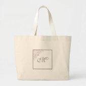 Bruidsfeest Franse Fleur de Lis Monogram Grote Tote Bag (Voorkant)