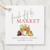 Bruidsfeest 'Fresh Off The Market' Bedankjes Labels (Voorkant)