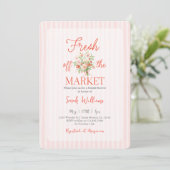 Bruidsfeest 'Fresh Off the Market' Kaart (Staand voorkant)
