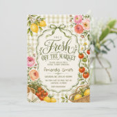 Bruidsfeest 'Fresh Off the Market' Kaart (Staand voorkant)