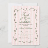 Bruidsfeest 'Fresh Off the Market' Kaart (Voorkant)