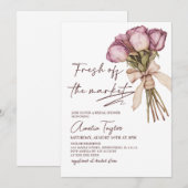 Bruidsfeest 'Fresh Off The Market' Kaart (Voorkant / Achterkant)