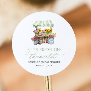 Bruidsfeest 'Fresh Off The Market' naar Boerenmark Ronde Sticker