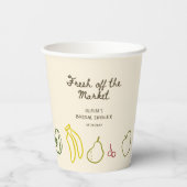 Bruidsfeest Fresh Off The Market Papieren Bekers (Achterkant)