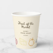 Bruidsfeest Fresh Off The Market Papieren Bekers (Voorkant)