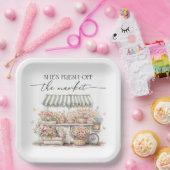 Bruidsfeest 'Fresh Off The Market'  Papieren Bordje (Feest)