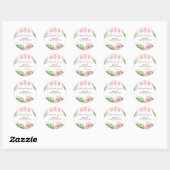 Bruidsfeest 'Fresh Off The Market' Ronde Sticker (Vel)