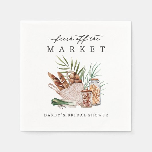 Bruidsfeest 'Fresh Off the Market' Servet (Voorkant)