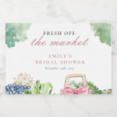 Bruidsfeest 'Fresh Off The Market' Sparkling Wijnetiket (Enkel label)