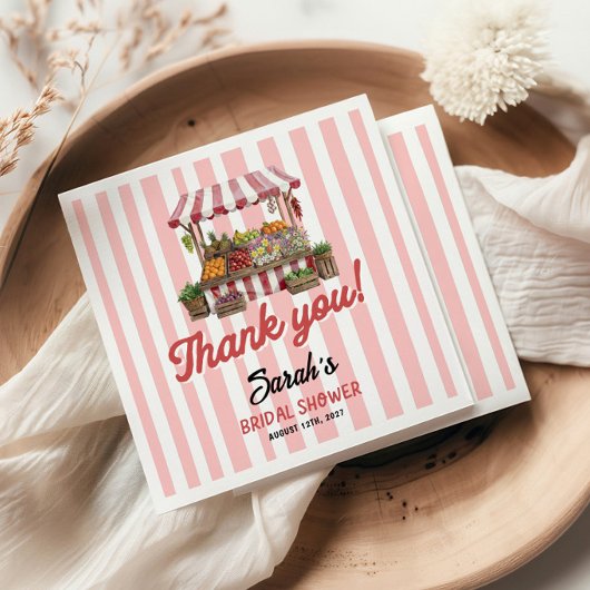 Bruidsfeest fris van de markt servet