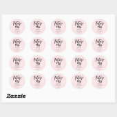 Bruidsfeest Future Mrs Roze Ronde Sticker (Vel)