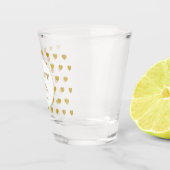 Bruidsfeest Geel Wit Toekomstige Mevrouw  Shot Glas (Rechts)