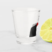 Bruidsfeest geschenk voor bruidsjonker Rood lint S Shot Glas (Links)