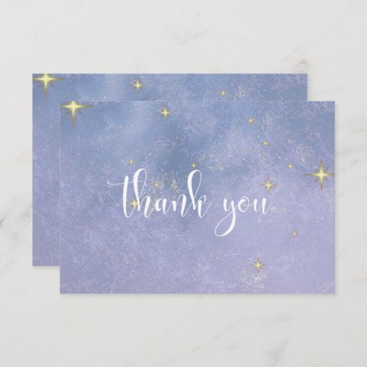 Bruidsfeest 'Geschreven in de sterren' Bedankkaart (Voorkant / Achterkant)