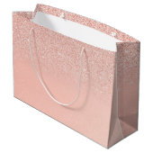 Bruidsfeest Glitter Baby Roze Monogram Cadeautas (Achterkant Gekanteld)