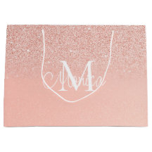 Bruidsfeest  Glitter Baby Roze Monogram Geschenken