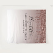 Bruidsfeest Glitter Roze Goud Foto Achtergrond Wandkleed (Voorkant (horizontaal))
