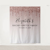 Bruidsfeest Glitter Roze Goud Foto Achtergrond Wandkleed (Voorkant)