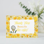 Bruidsfeest Golf Citroen Gele Laatste Swing Bedankkaart (Staand voorkant)