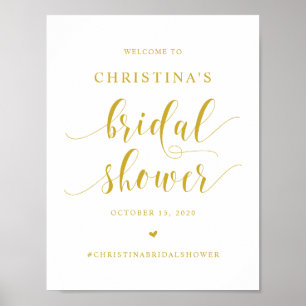 Bruidsfeest, Goud Modern trouwlettertype Poster