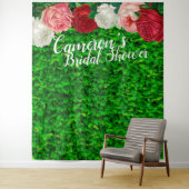 Bruidsfeest groene fotohokje achtergrond wandkleed (In situ)
