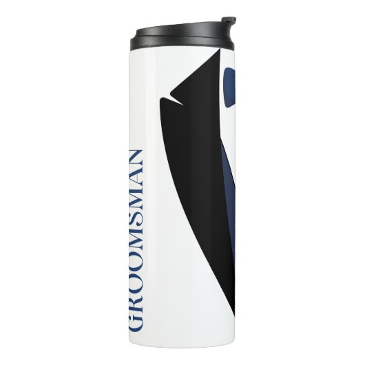 Bruidsfeest Groomsman Thermosbeker (Gedraaid links)