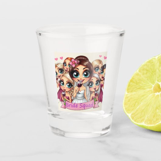 Bruidsfeest / Hen Party Shot Glass Glas (Voorkant)