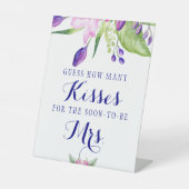 Bruidsfeest hoe veel kussen spelbord reclamebord met voetstuk (Voorkant)