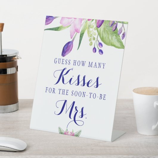 Bruidsfeest hoe veel kussen spelbord reclamebord met voetstuk (Insitu)