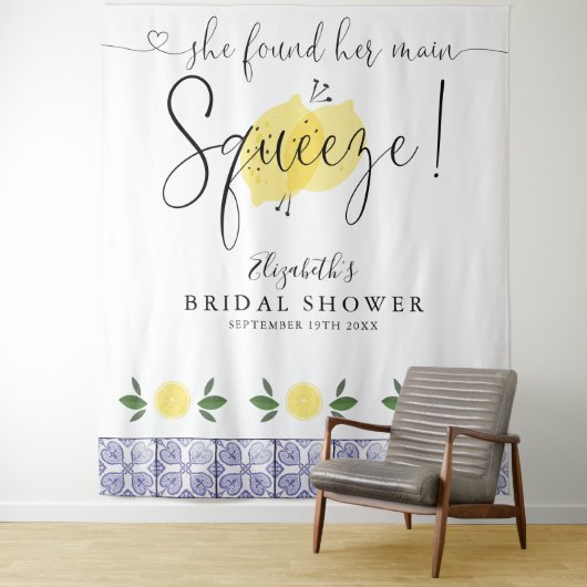 Bruidsfeest hoofdpersoon citroenen foto achtergron wandkleed (In situ)