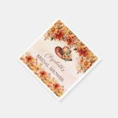 Bruidsfeest in de herfst oranje bloemen cowgirl ho servet (Hoek)