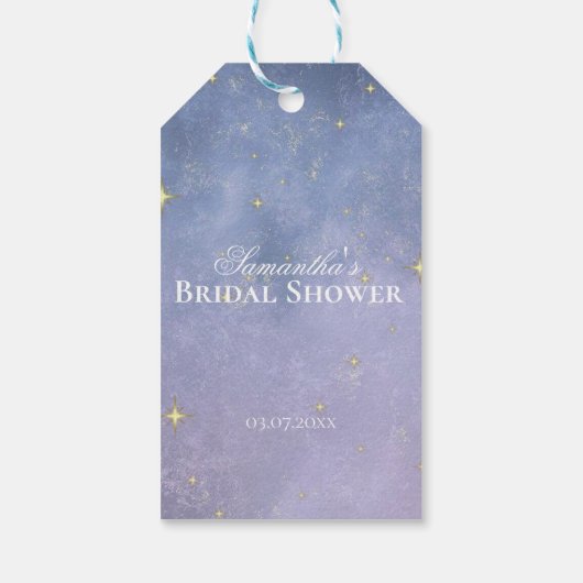 Bruidsfeest 'In de sterren geschreven' Cadeaulabel (Achterkant)