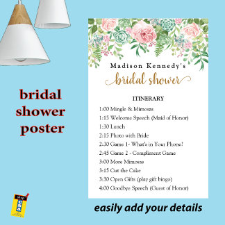 Bruidsfeest Itinerarium Plan Leuk Poster