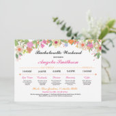 Bruidsfeest Itinerary Vrijgezellenfeest Schema (Staand voorkant)