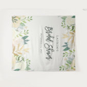 Bruidsfeest | Ivoor Bloemen Foto Achtergrond Wandkleed (Voorkant (horizontaal))