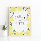 Bruidsfeest Kaarten & Cadeaus Bord met Gele Citroe Poster