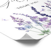 Bruidsfeest kaarten & cadeaus bord met wilde bloem poster (Hoek)