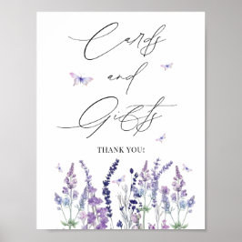 Bruidsfeest kaarten & cadeaus bord met wilde bloem poster