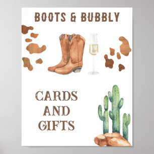 Bruidsfeest kaarten en cadeaus met laarzen & bubbe poster