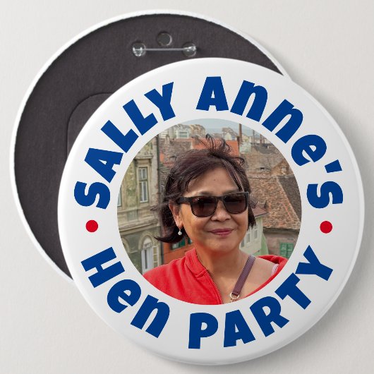 Bruidsfeest Knop Badge Ronde Button 6,0 Cm (Voorkant /achterkant)