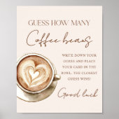 Bruidsfeest koffie raad hoeveel bord poster (Voorkant)