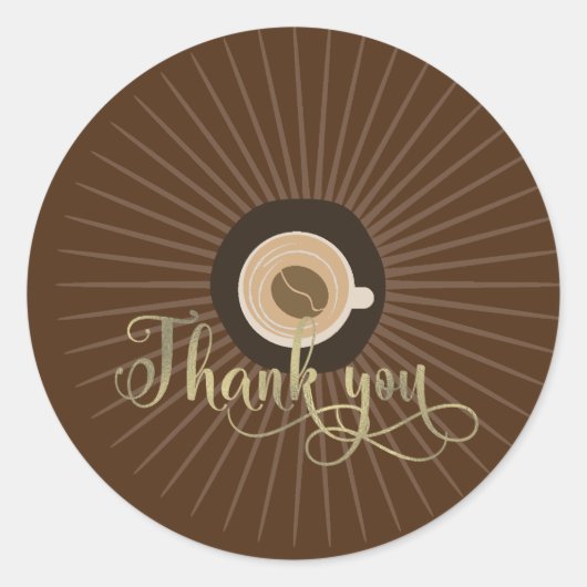 Bruidsfeest koffiebar latte folie script ronde sticker (Voorkant)